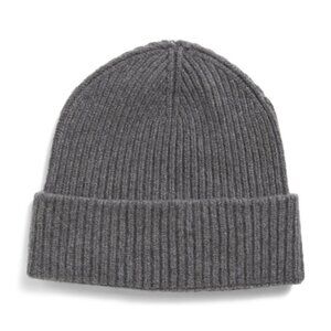 NEW TESMA Made In Italy Recycled Cashmere And Wool Blend Ribbed Beanie 1025 2m1
